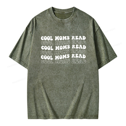 Pagewings Cool Moms Read Unisex Washed T-shirt