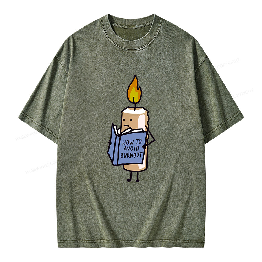 Pagewings How To Avoid Burnout Unisex Washed T-shirt