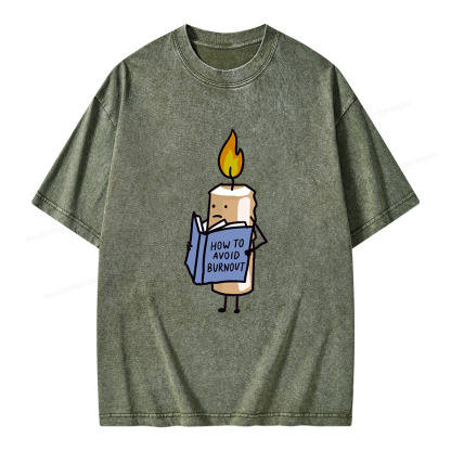 Pagewings How To Avoid Burnout Unisex Washed T-shirt