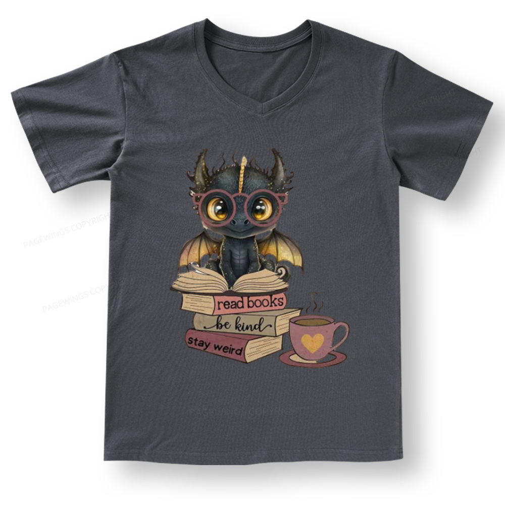 Pagewings Fourth Wing Dargon V-neck T-shirt