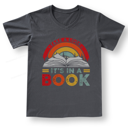 Pagewings Take A Look It's In A Book V-neck T-shirt