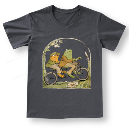 Pagewings Frog And Toad Book Vintage V-neck T-shirt 
