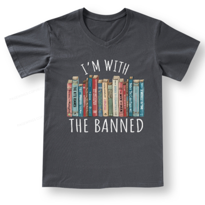 Pagewings I'm With The Banned V-neck T-shirt