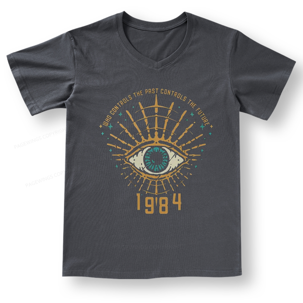 Pagewings George Orwell 1984 V-neck T-shirt