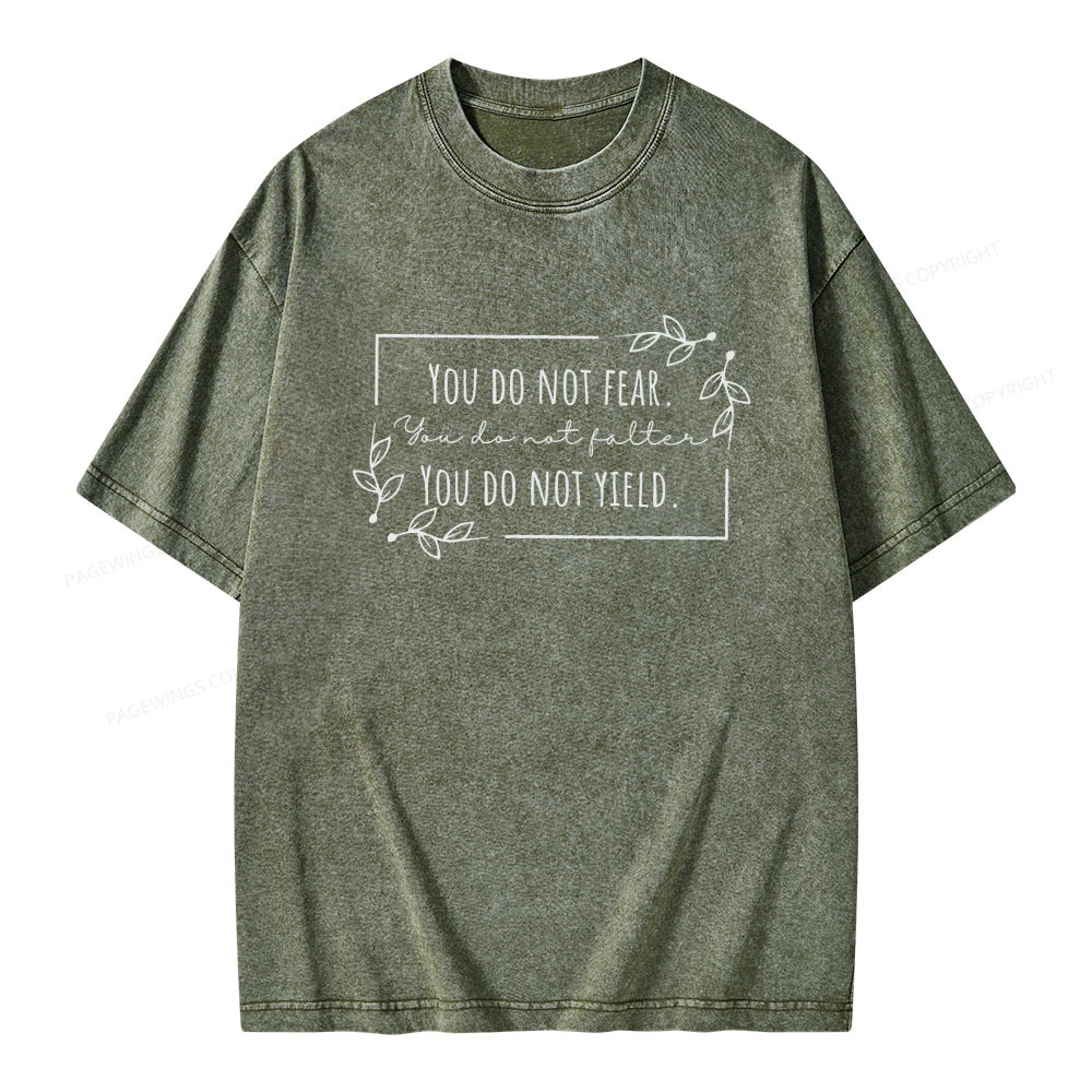 Pagewings You Do Not Yield Unisex Washed T-shirt