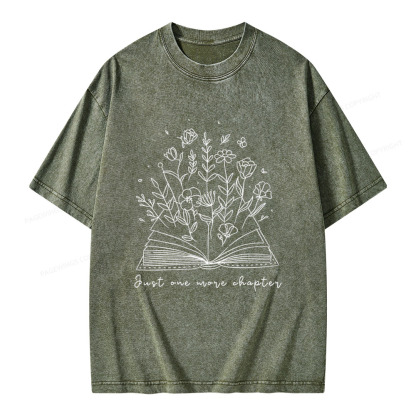 Pagewings Just One More Chapter Unisex Washed T-shirt