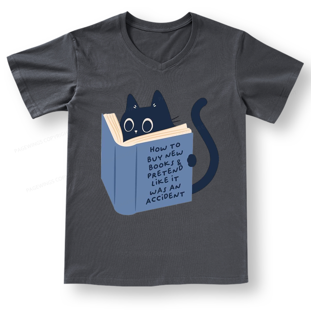 Pagewings How To Buy New Books V-neck T-shirt