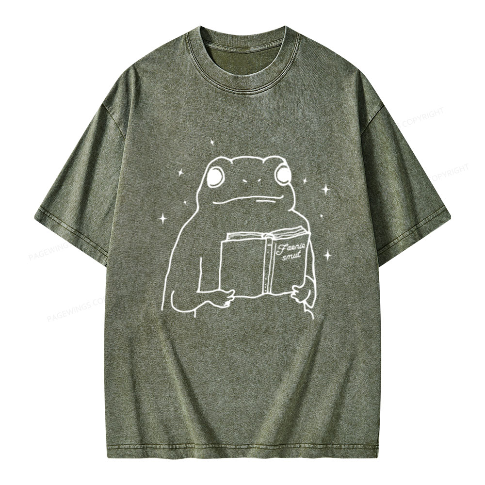 Pagewings Faerie Smut and Frogs Comfort Unisex Washed T-shirt