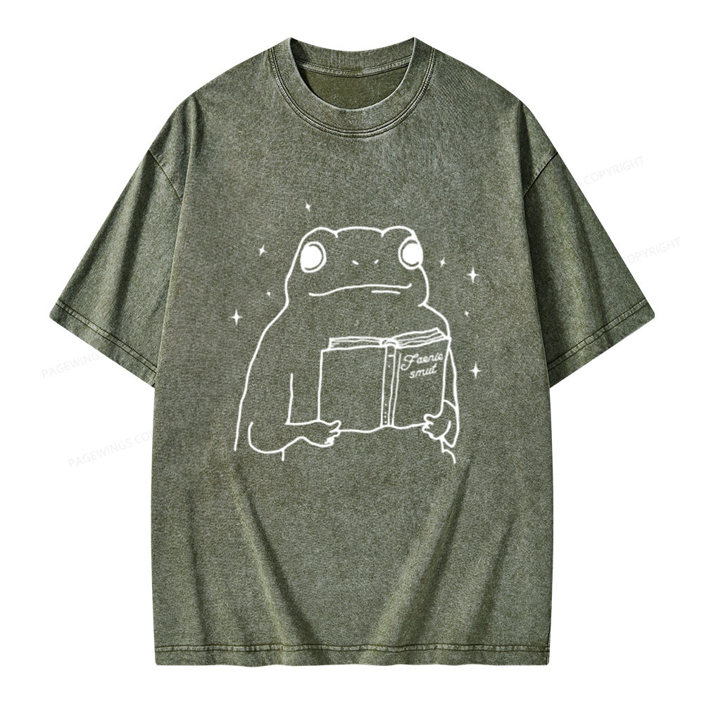 Pagewings Faerie Smut and Frogs Comfort Unisex Washed T-shirt