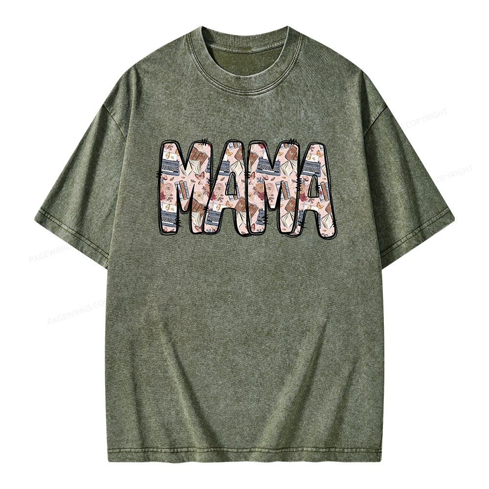 Pagewings Mama Unisex Washed T-shirt