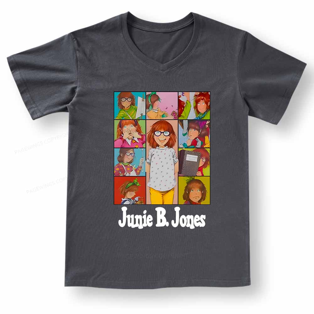 Pagewings Junie B Jones V-neck T-shirt