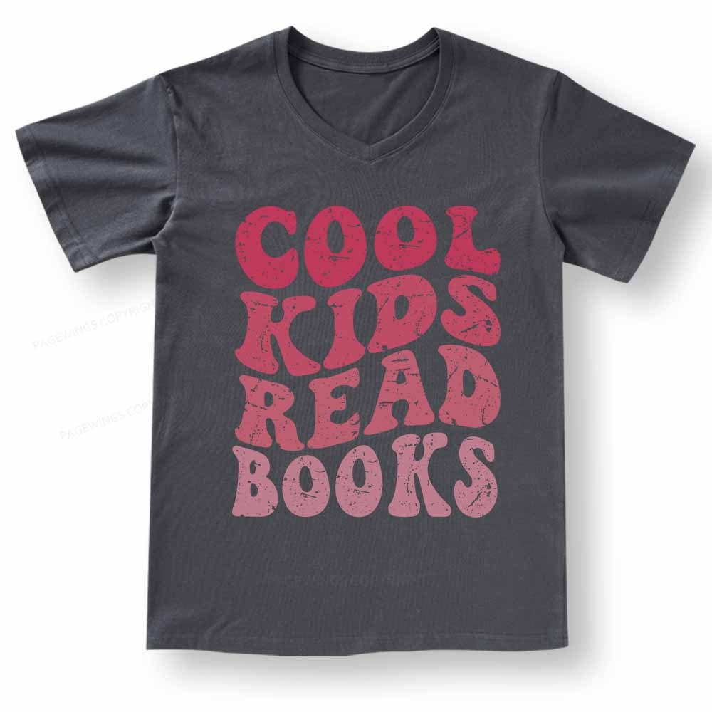Pagewings Library Reader Book Nerd V-neck T-shirt