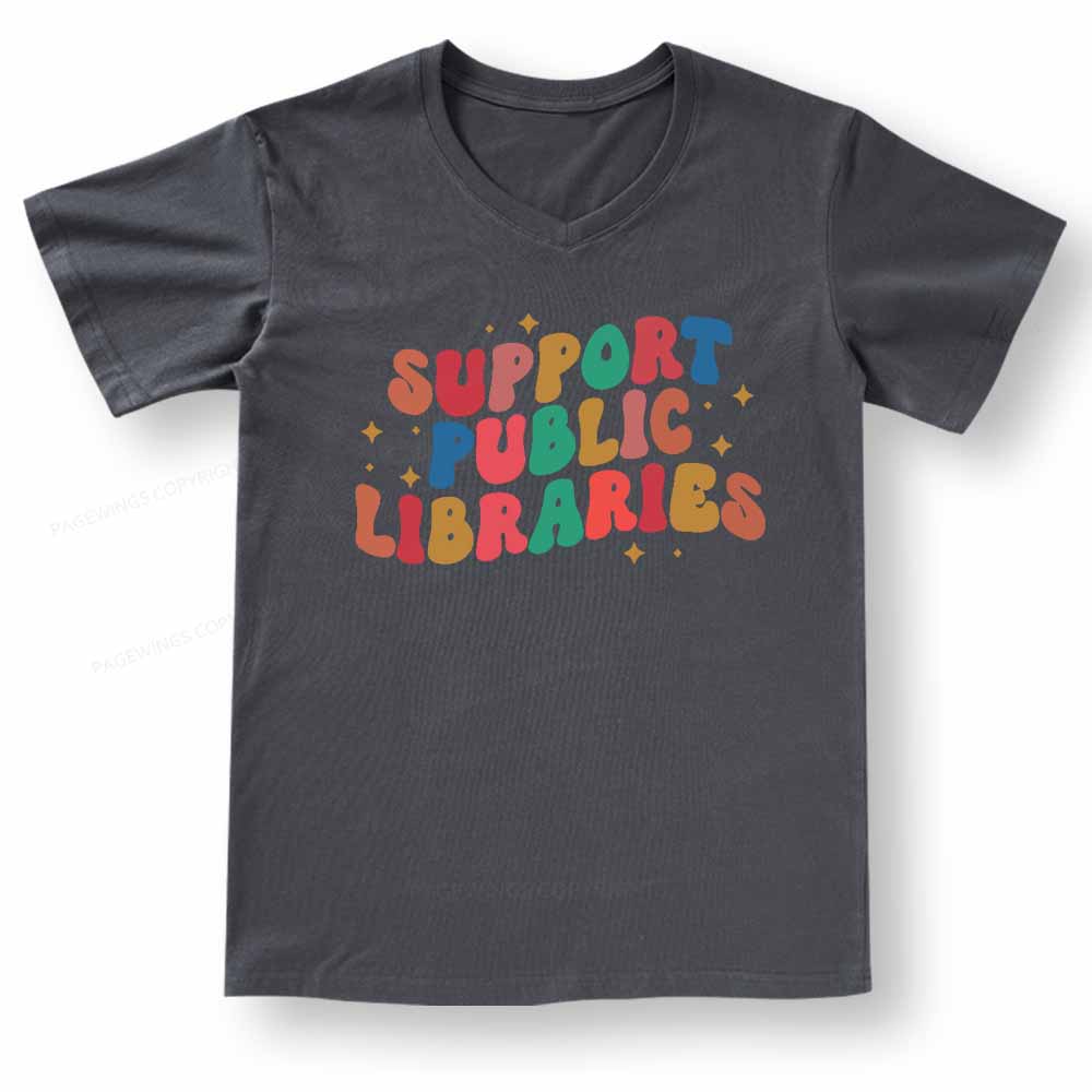 Pagewings Public Library Sweatshirt V-neck T-shirt 