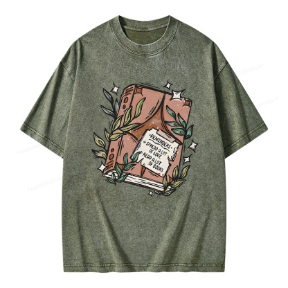 Pagewings Read A Lot Of Books Unisex Washed T-shirt