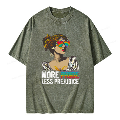 Pagewings More Pride Less Prejudice Unisex Washed T-shirt