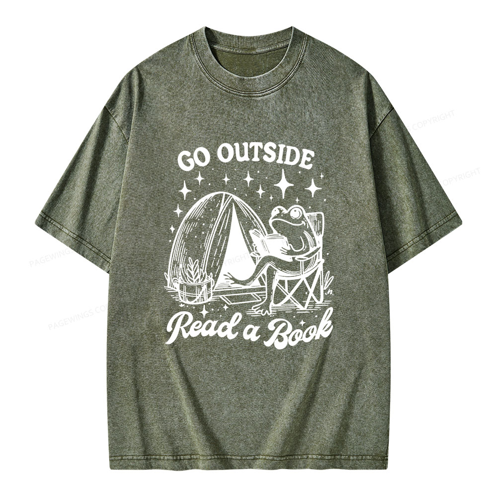 Pagewings Go Outside Unisex Washed T-shirt