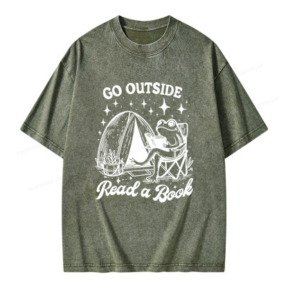Pagewings Go Outside Unisex Washed T-shirt