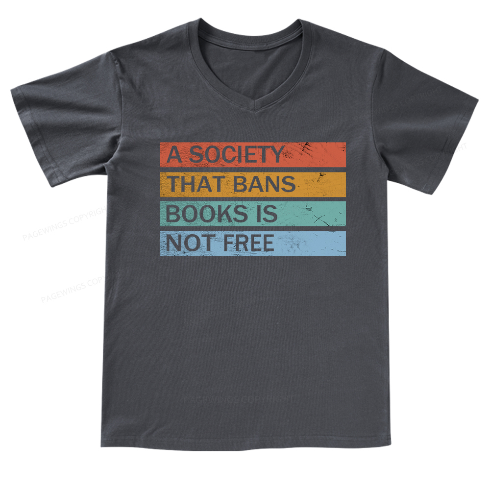 Pagewings Banned Books V-neck T-shirt