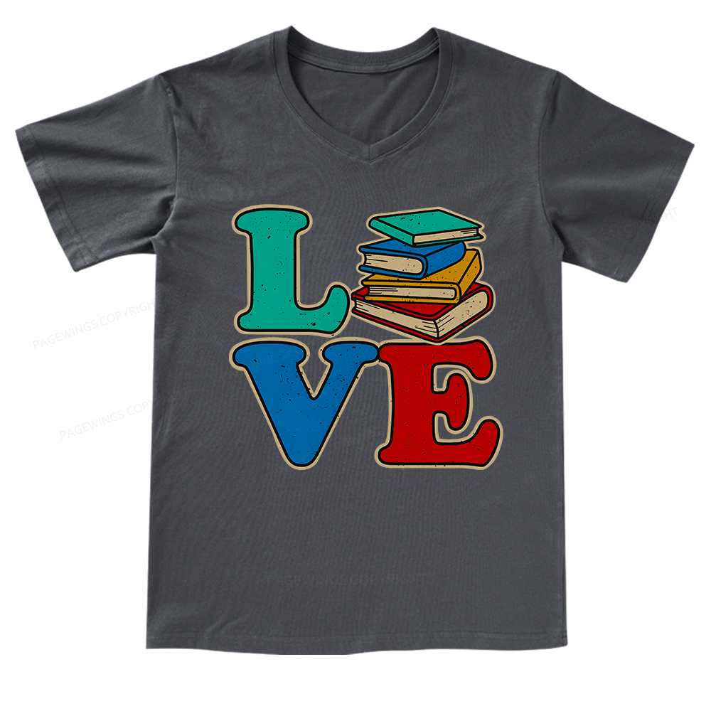 Pagewings Book Lovers V-neck T-shirt