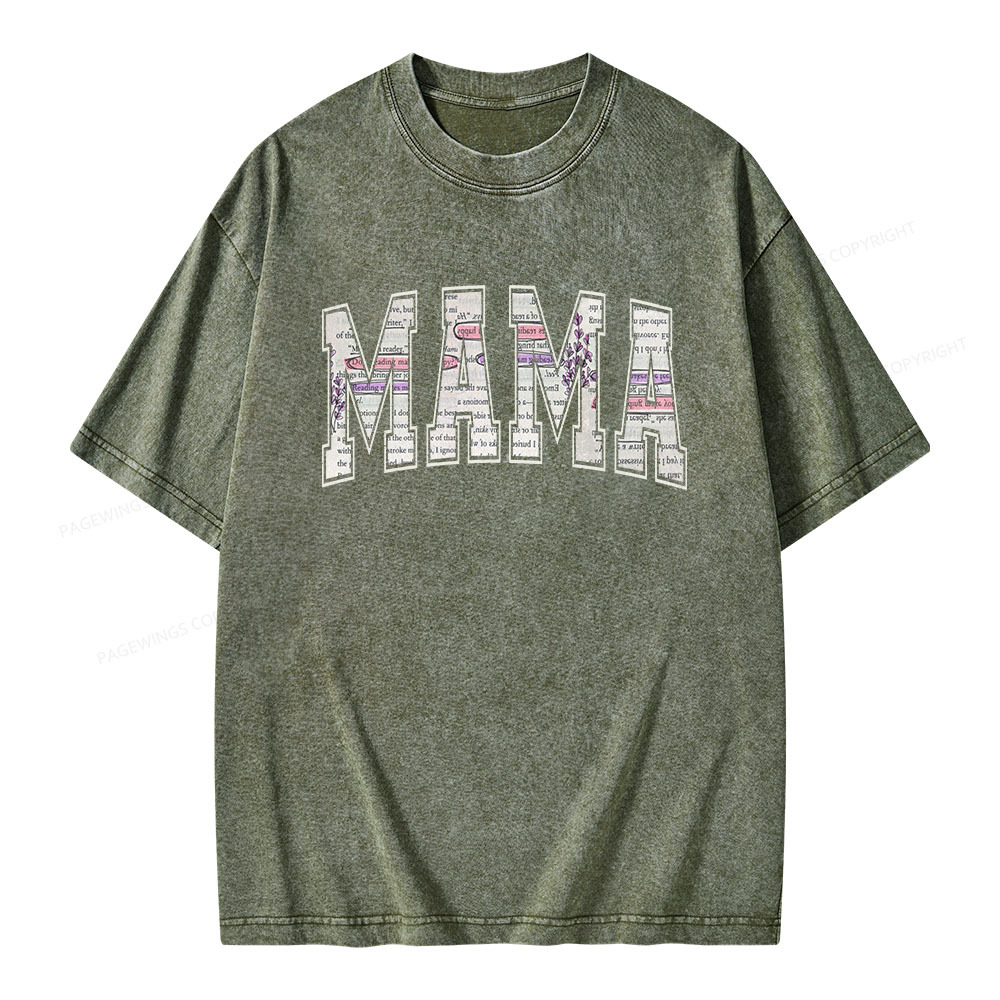 Pagewings A Reading Log About MAMA Unisex Washed T-shirt