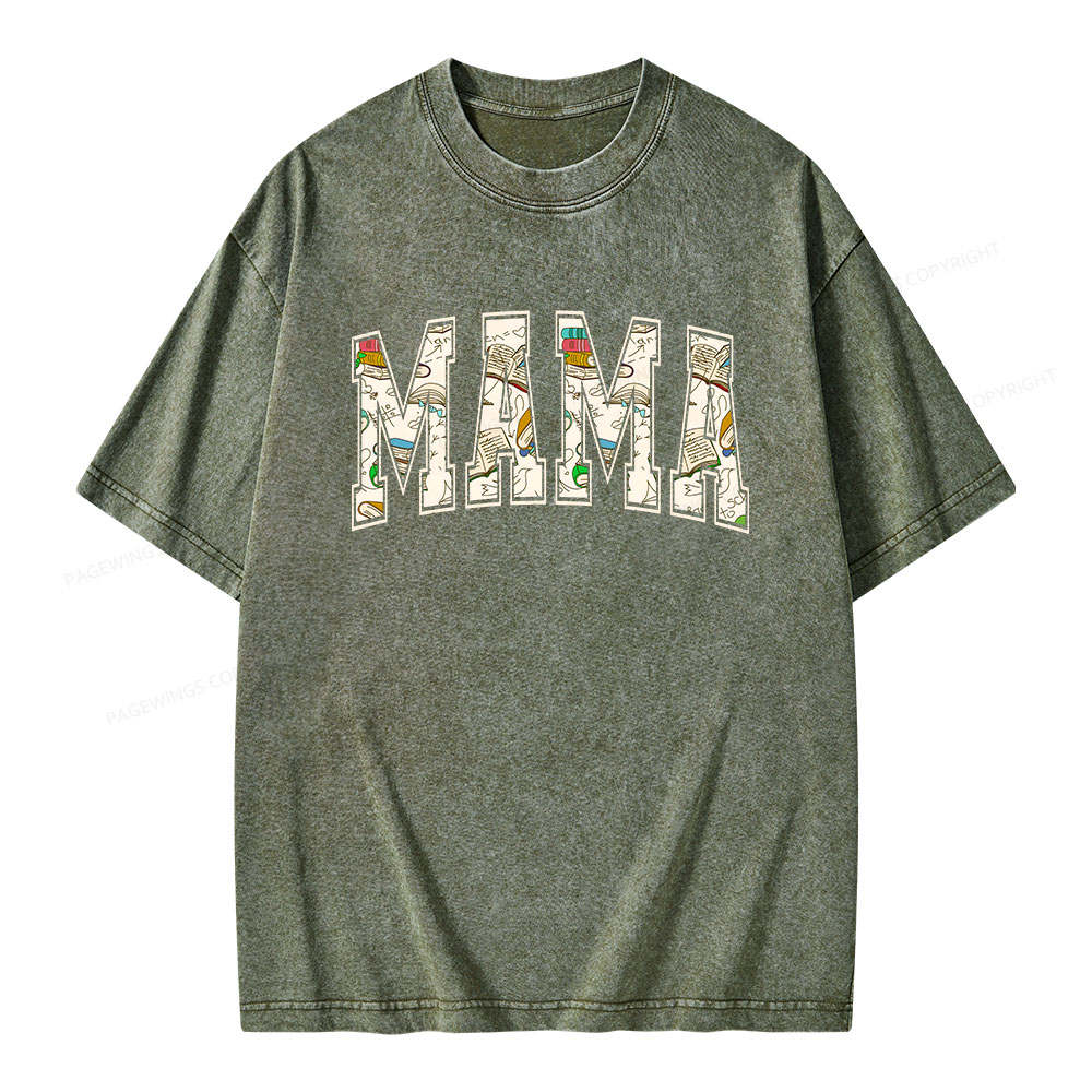 Pagewings About MAMA's Books Unisex Washed T-shirt