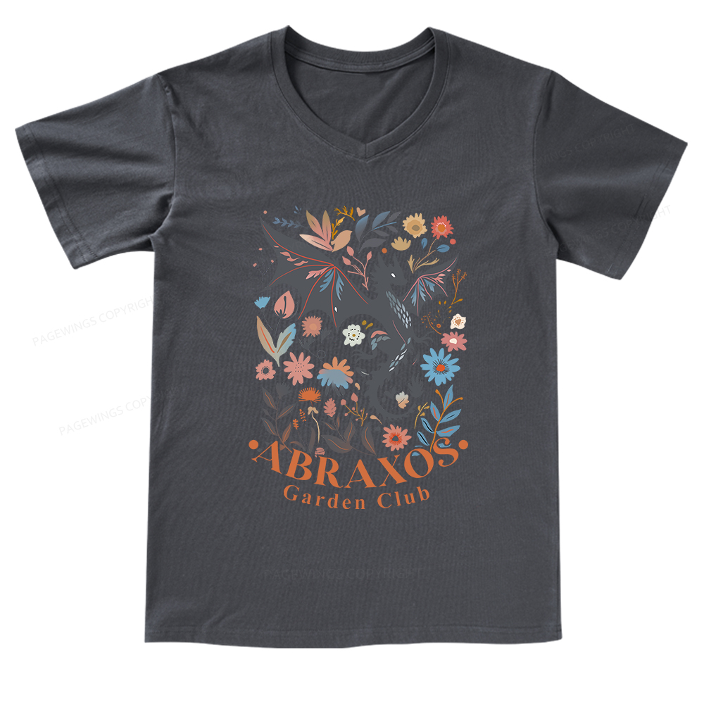 Pagewings Abraxos Flower V-neck T-shirt