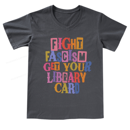 Pagewings Get Your Library Card V-neck T-shirt
