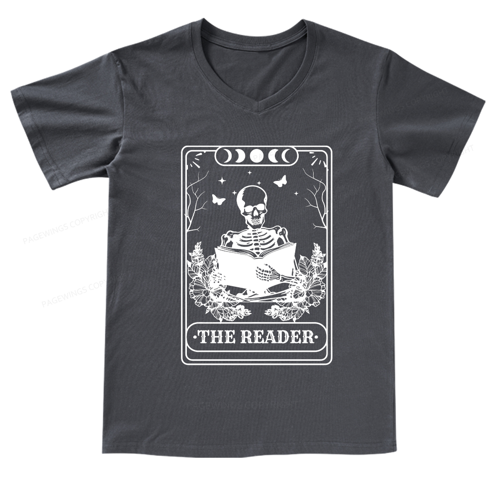Pagewings The Reader V-neck T-shirt