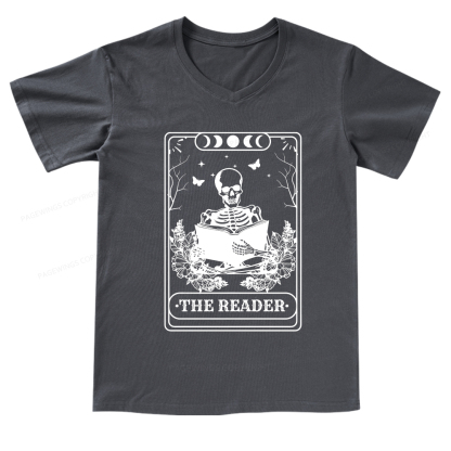 Pagewings The Reader V-neck T-shirt