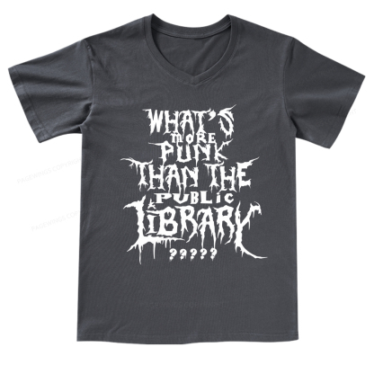 Pagewings What's More Punk Than The Public Library V-neck T-shirt