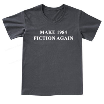 Pagewings Make 1984  Fiction Again V-neck T-shirt