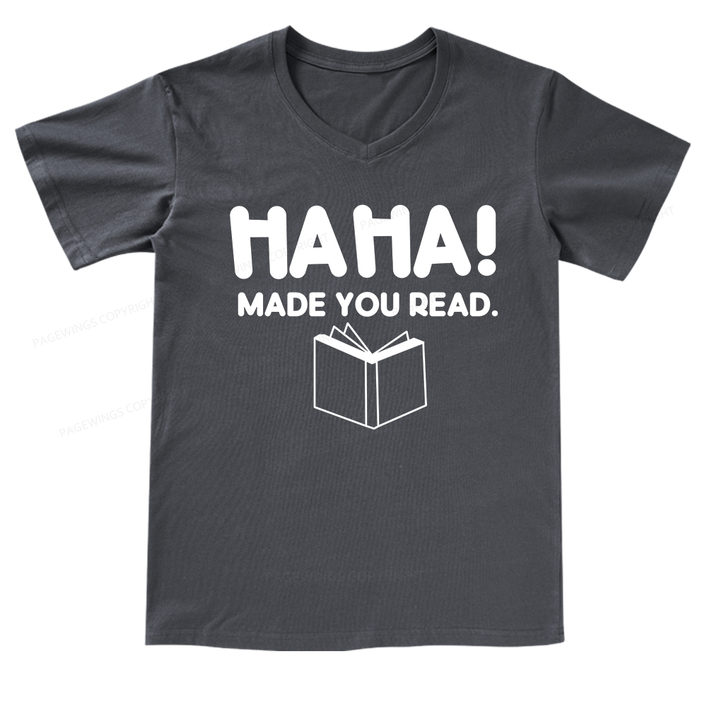Pagewings Made You Read V-neck T-shirt
