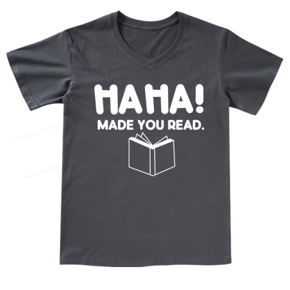 Pagewings Made You Read V-neck T-shirt