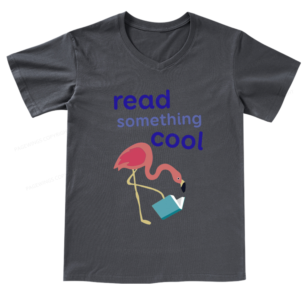 Pagewings Reading Something Cool V-neck T-shirt