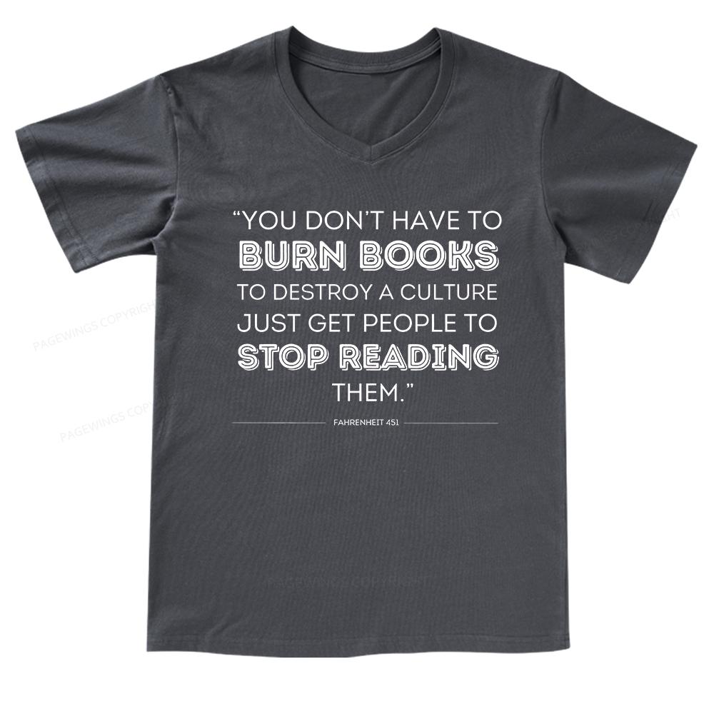 Pagewings Dystopian Book Shirt Classic Literature Gift V-neck T-shirt