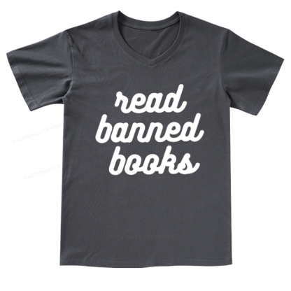 Pagewings Read Banned Books V-neck T-shirt