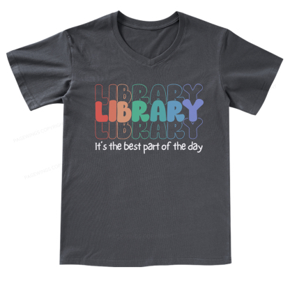 Pagewings School Librarian Shirt, Library Shirt V-neck T-shirt
