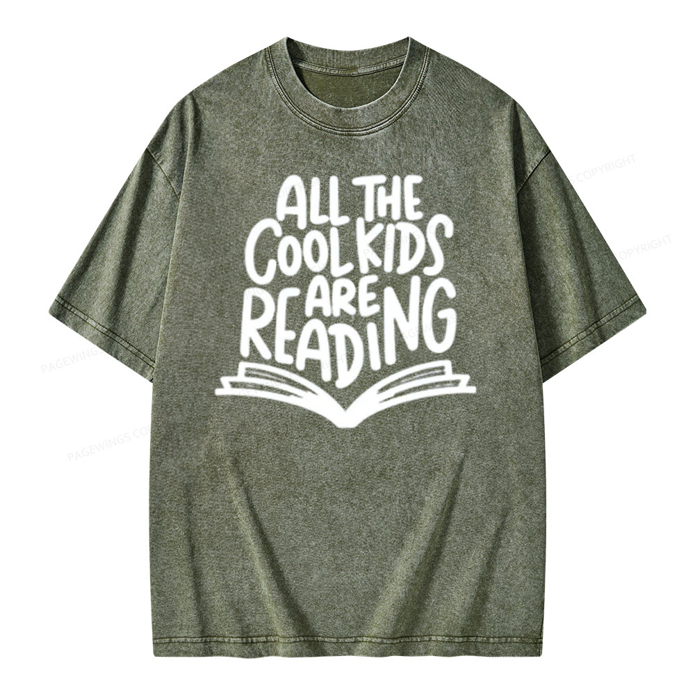 Pagewings Book Lover Kid Shirt, Reading Habit T-Shirt Unisex Washed T-shirt