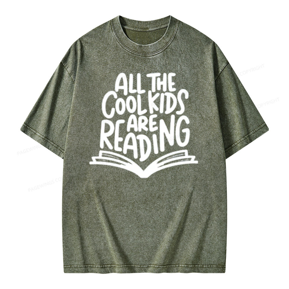 Pagewings Book Lover Kid Shirt, Reading Habit T-Shirt Unisex Washed T-shirt