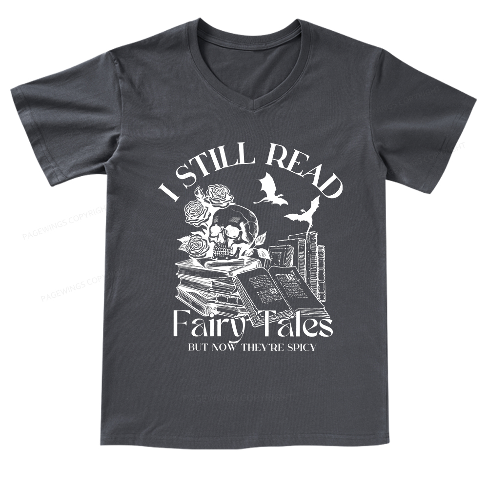 Pagewings Ift For Book Lovers, Fantasy Dragon V-neck T-shirt