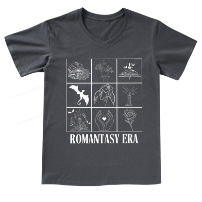 Pagewings Romantasy Era Book Shirt Comfort Colors V-neck T-shirt