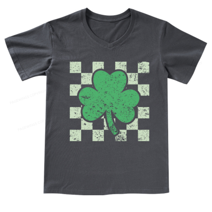 Pagewings St Patrick's Shirt, Shamrock Shirt V-neck T-shirt