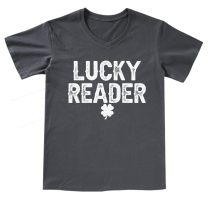 Pagewings Lucky Reader V-neck T-shirt