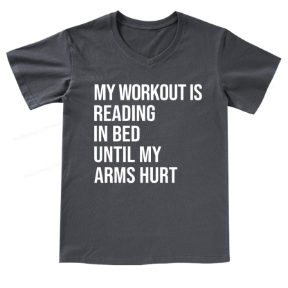 Pagewings My Workout Reading V-neck T-shirt
