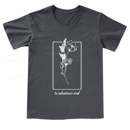 Pagewings Throne Of Glass Flower Aelin Quote V-neck T-shirt