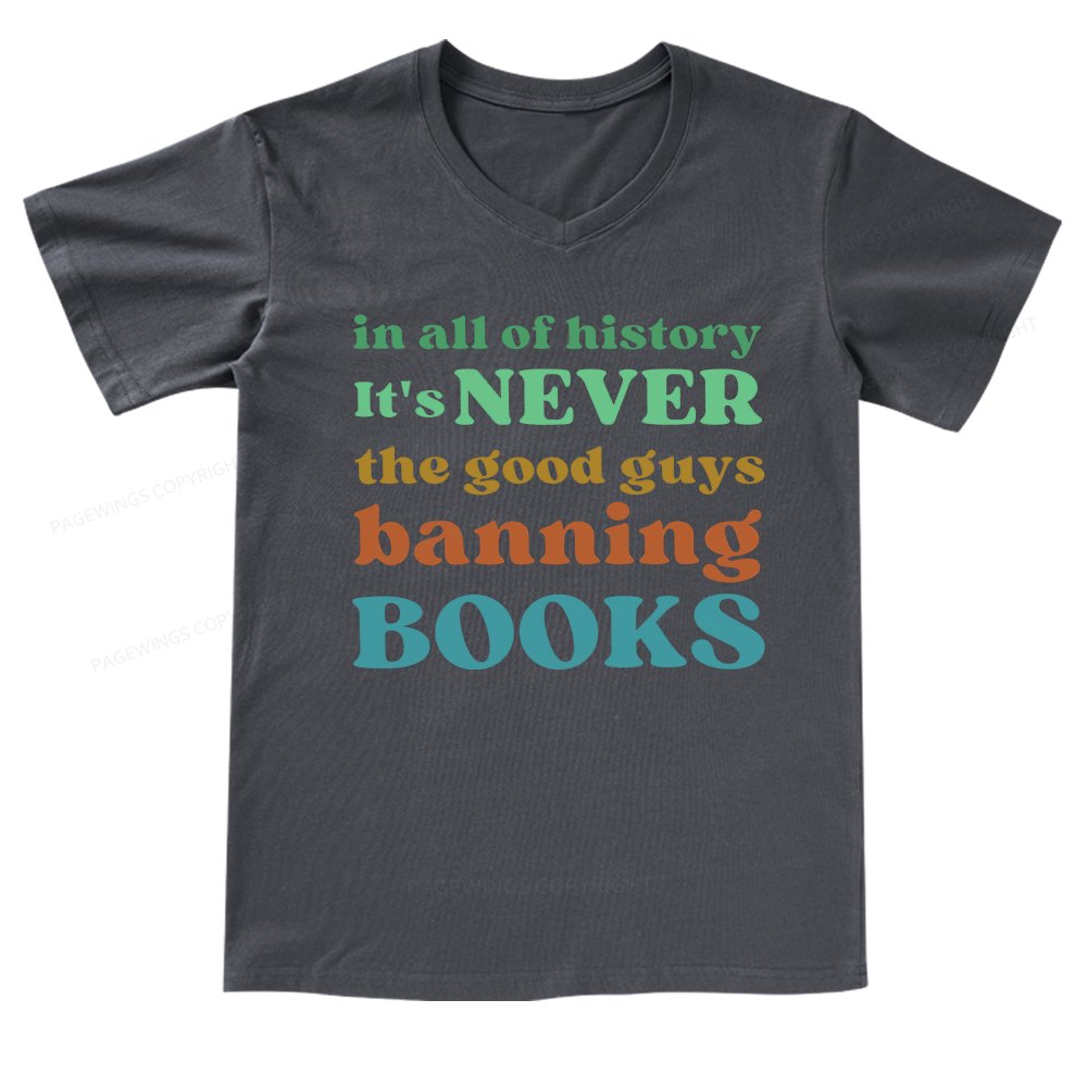 Pagewings Banned Books Shirt V-neck T-shirt