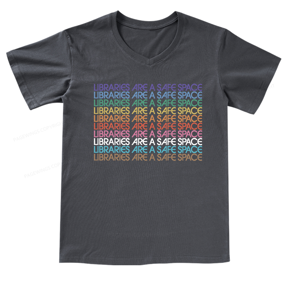 Pagewings Libraries Are For Everyone V-neck T-shirt
