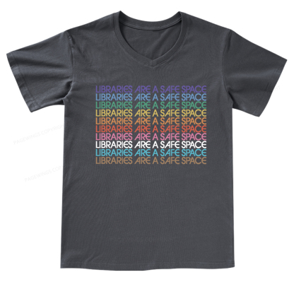 Pagewings Libraries Are For Everyone V-neck T-shirt