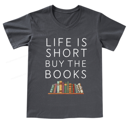 Pagewings Buy The Books V-neck T-shirt