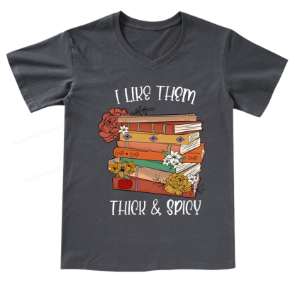 Pagewings Spicy Books Shirt, Spicy Reader V-neck T-shirt
